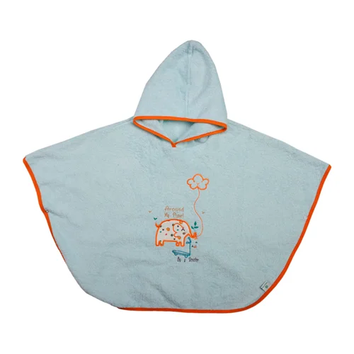 حوله تن پوش شنلی فیل فیروزه ای