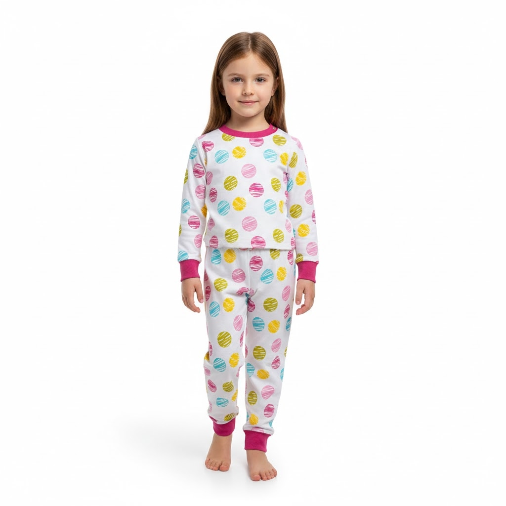 بلوز و شلوار  توپ توپی سرخابی