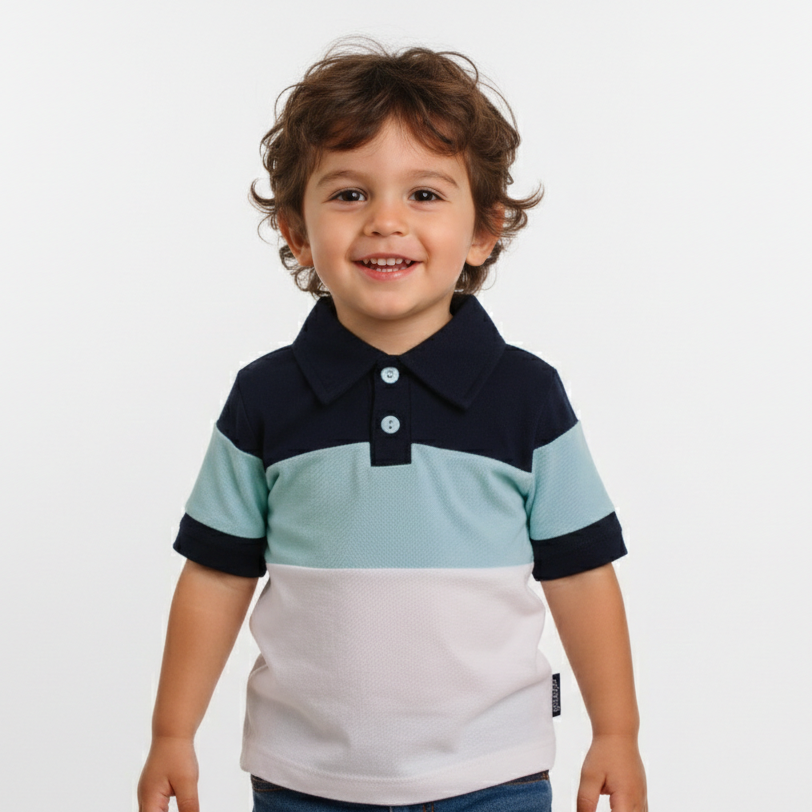 بلوز تک جودون آبی روشن سفید