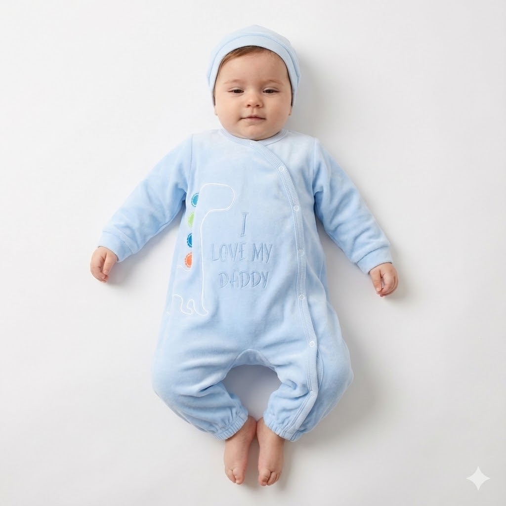 سرهمی مچدار مخمل دایناسور آبی