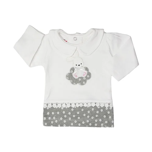 بلوز آستین بلند خرگوش و گل