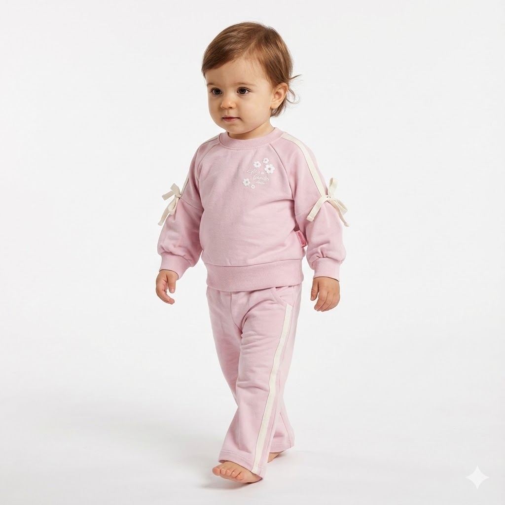 بلوز و شلوار پاپیون صورتی