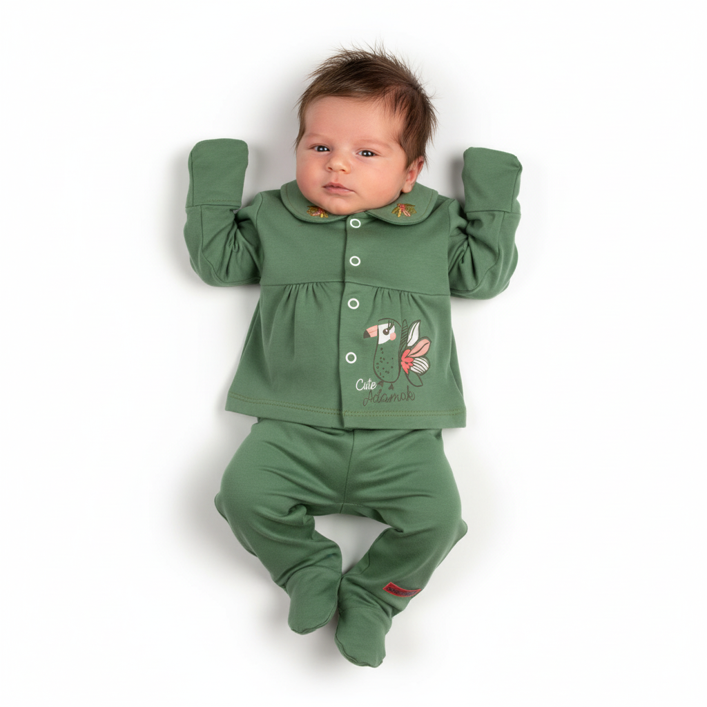 مانتو دستکش دار طوطی