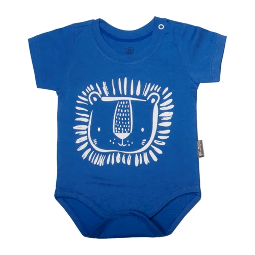 بادی آستین کوتاه شیر آبی کاربنی