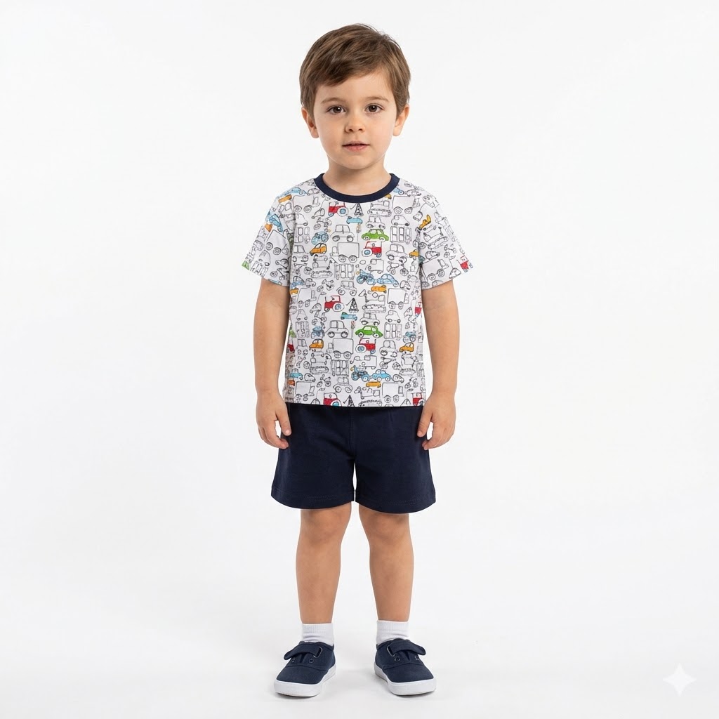 بلوز و شورت ماشین سرمه ای