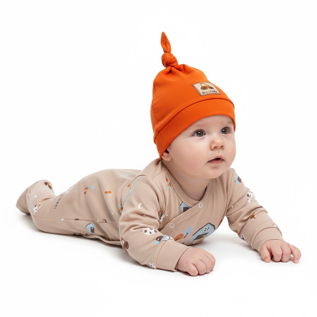 کلاه گره ای مزرعه نارنجی