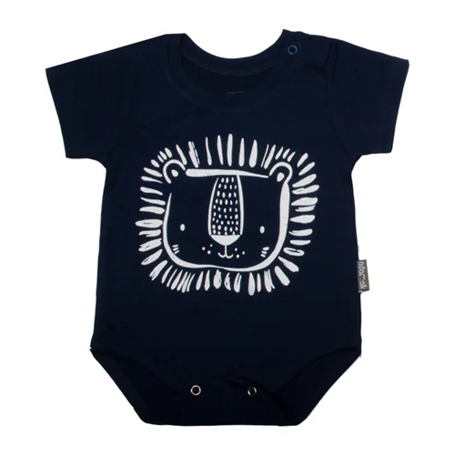 بادی آستین کوتاه شیر سرمه ای