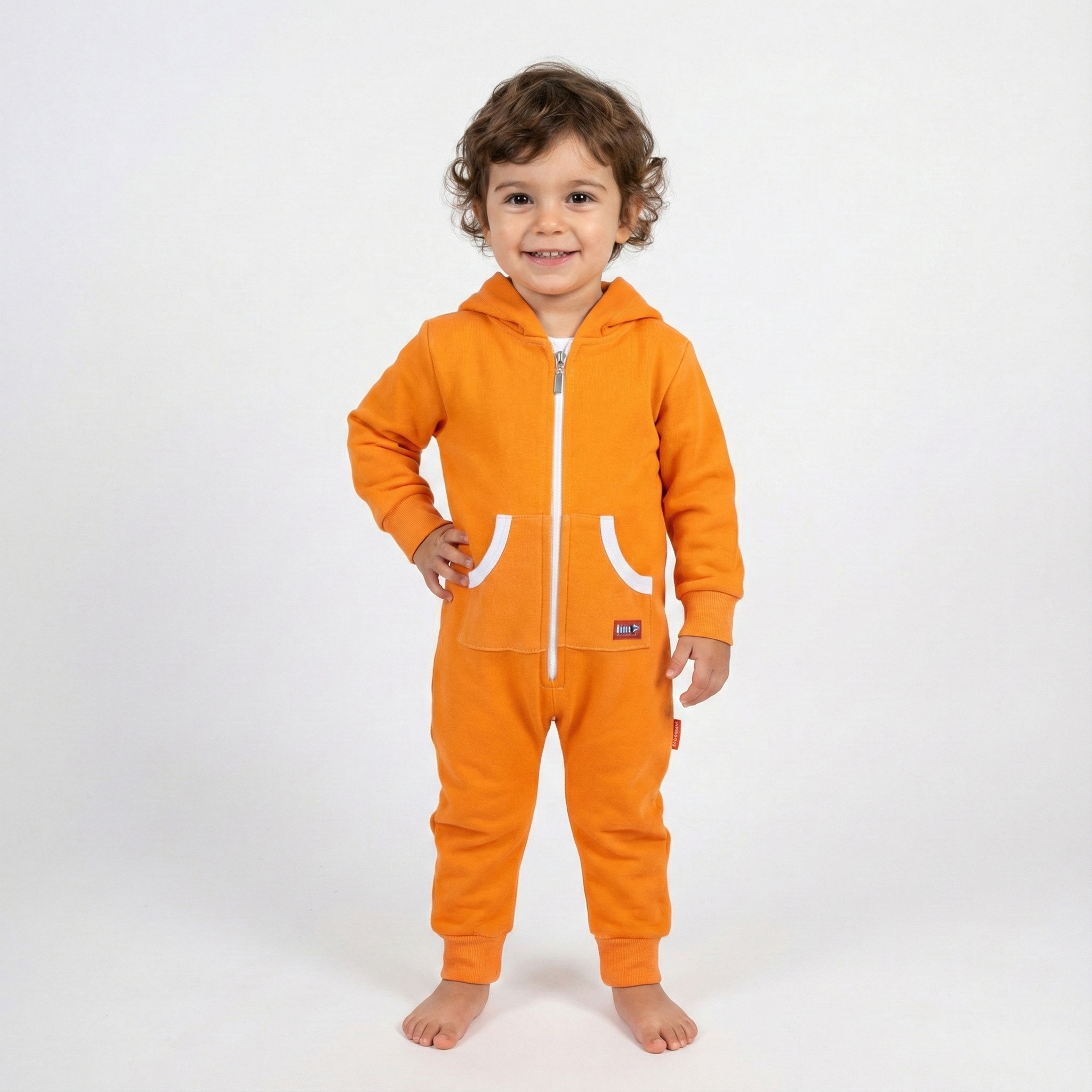 سرهمی کلاهدار  جیب نواری نارنجی