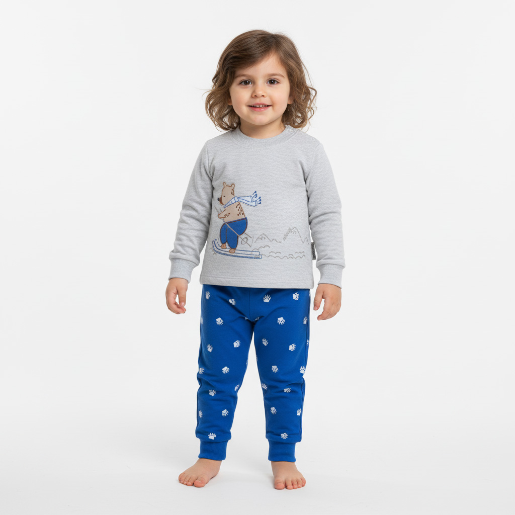 بلوز و شلوار خرس اسکی آبی