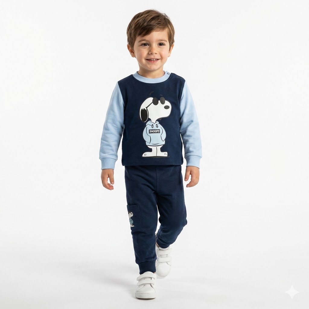 بلوز و شلوار اسنوپی آبی روشن