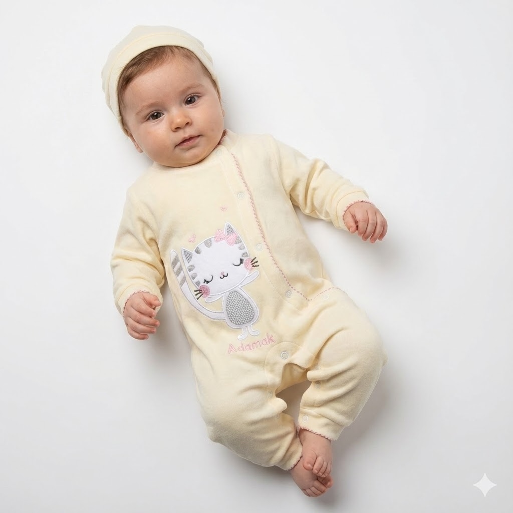 سرهمی مچدار مخمل گربه کرم