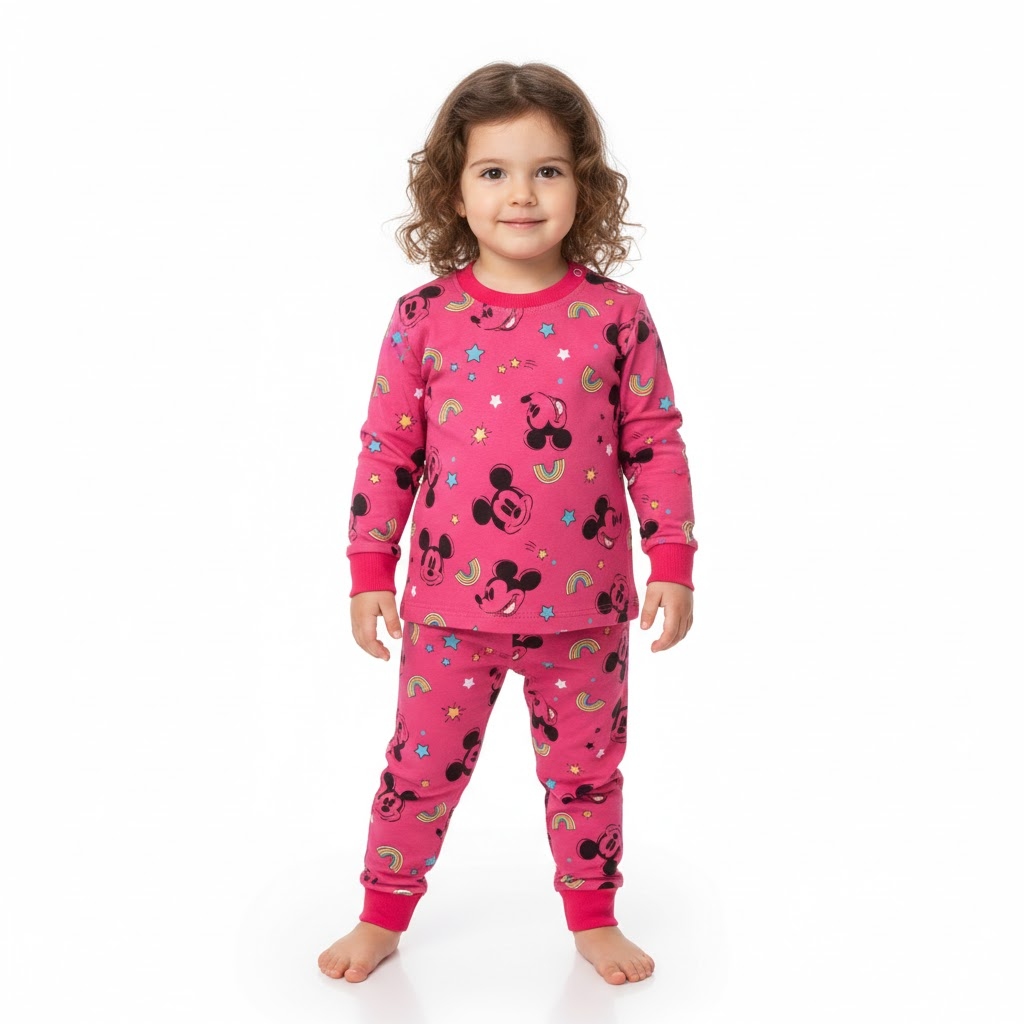 بلوز و شلوار میکی موس صورتی