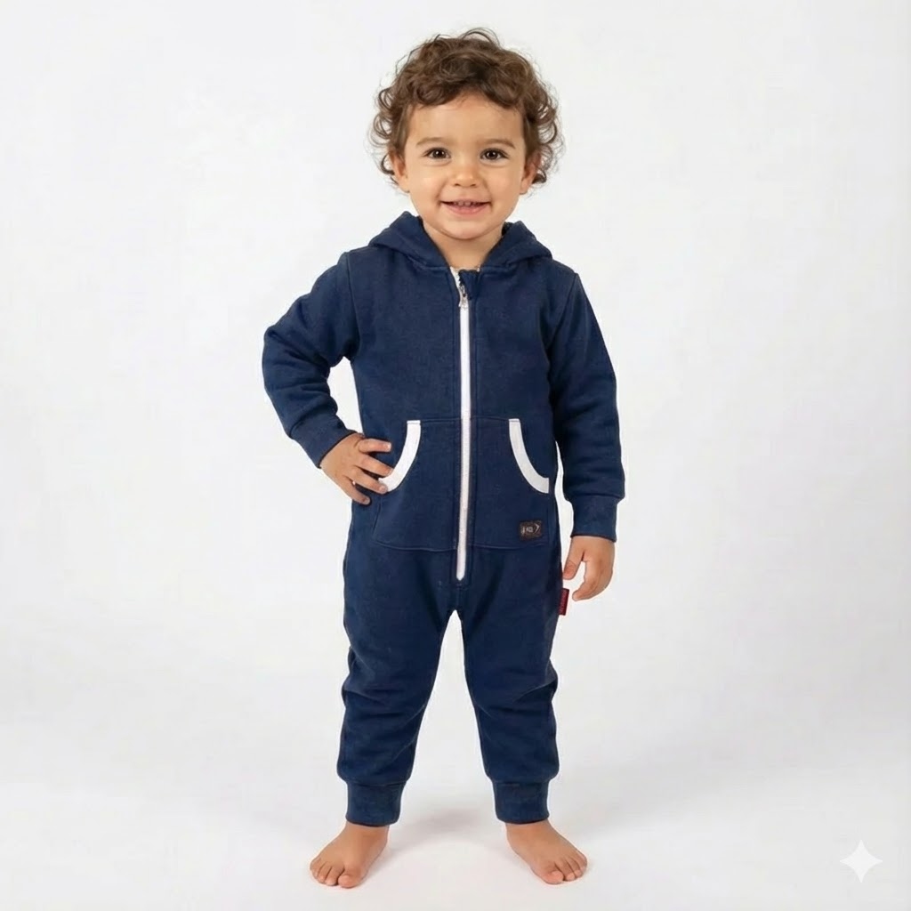 سرهمی کلاهدار  جیب نواری سرمه ای