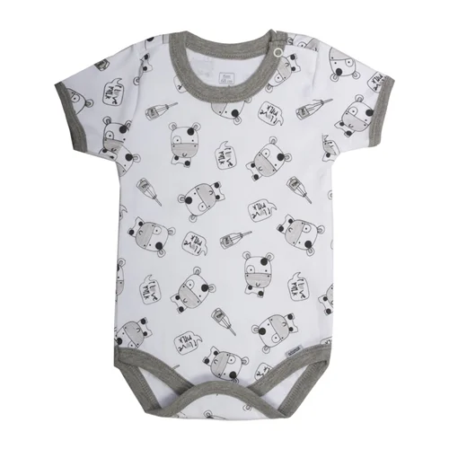 بادی آستین کوتاه یقه دکمه دار مومو