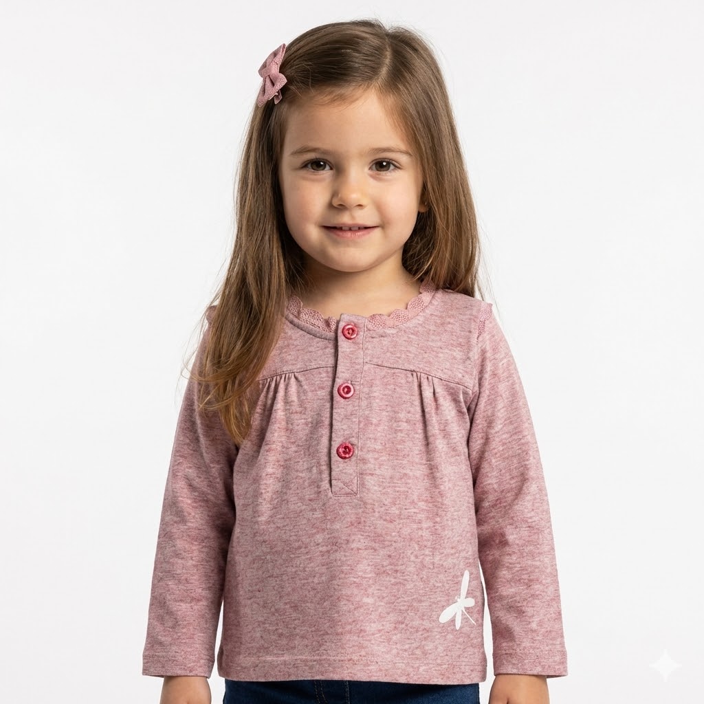 بلوز تك سنجاقك زرشکی