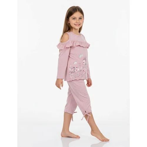 بلوز و شلوار گل و پروانه صورتی