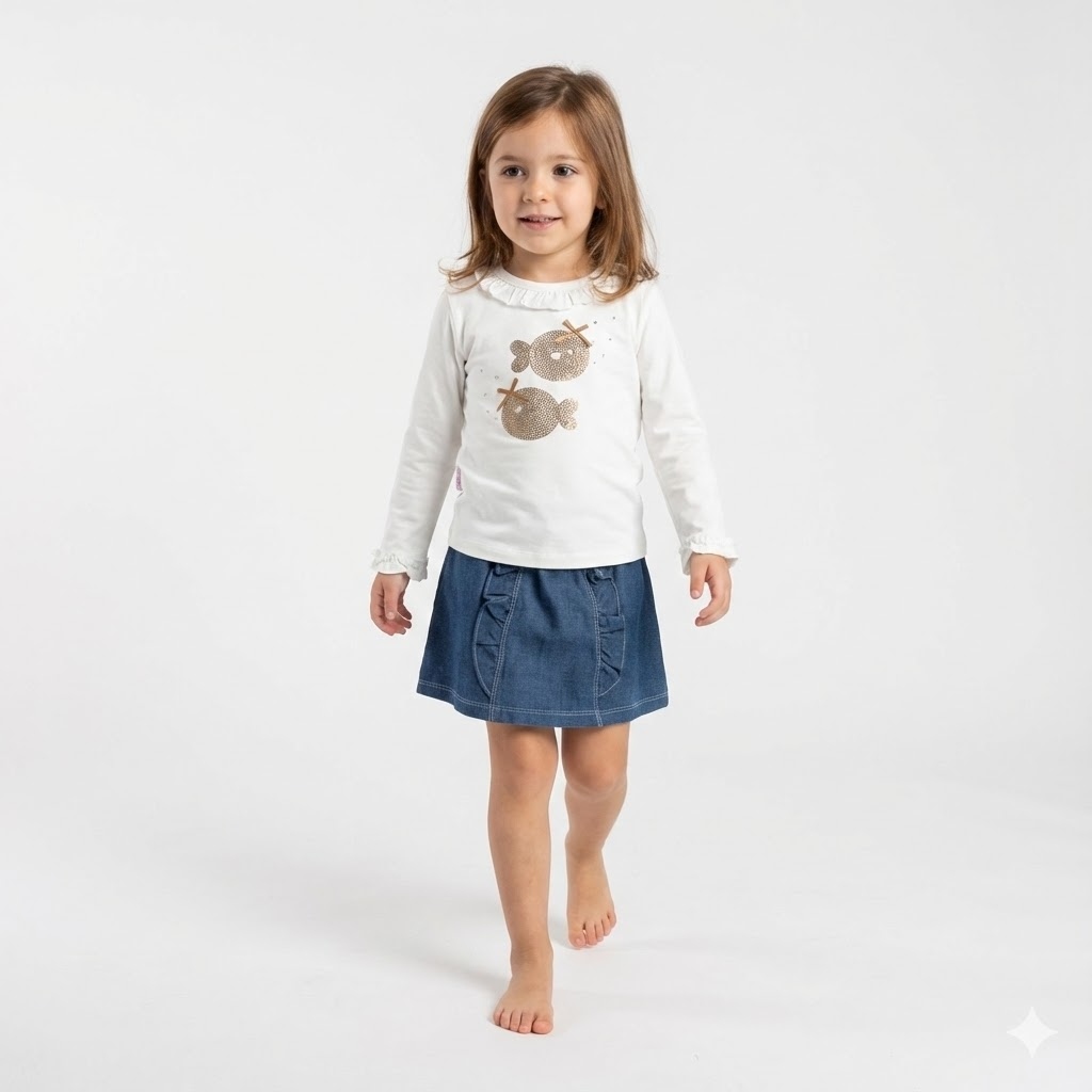 بلوز و دامن ماهی پولکی زرد