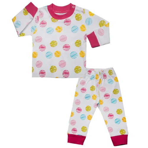 بلوز و شلوار  توپ توپی سرخابی