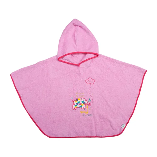 حوله تن پوش شنلی فیل صورتی تیره