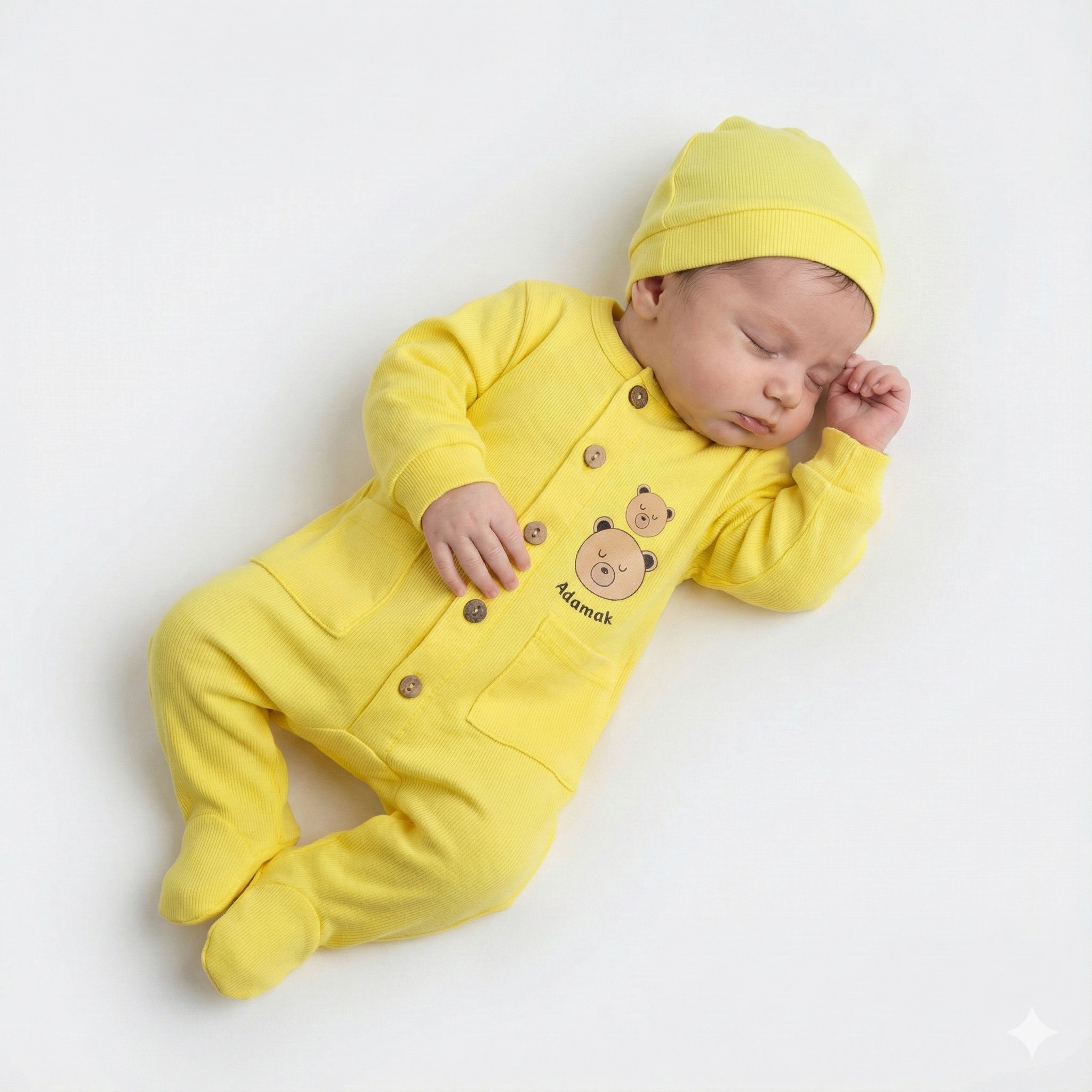 سرهمی جورابدار جیب دار دو خرس لیمویی