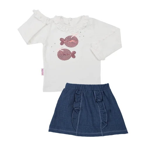 بلوز و دامن ماهی پولکی صورتی