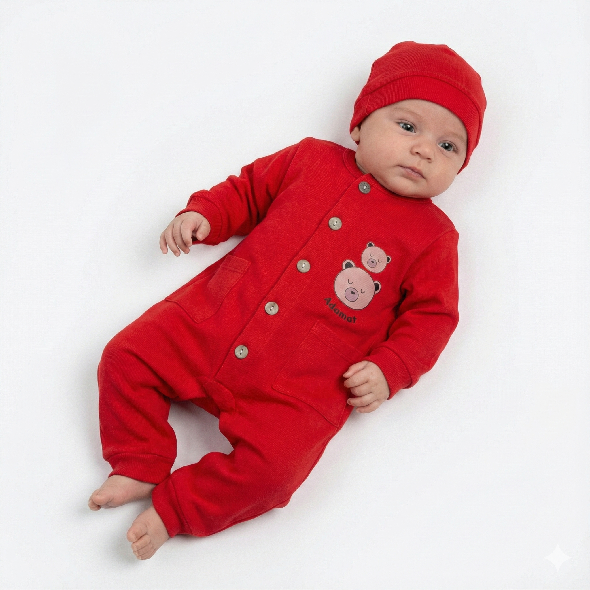 سرهمی مچدار جیب دار دو خرس قرمز