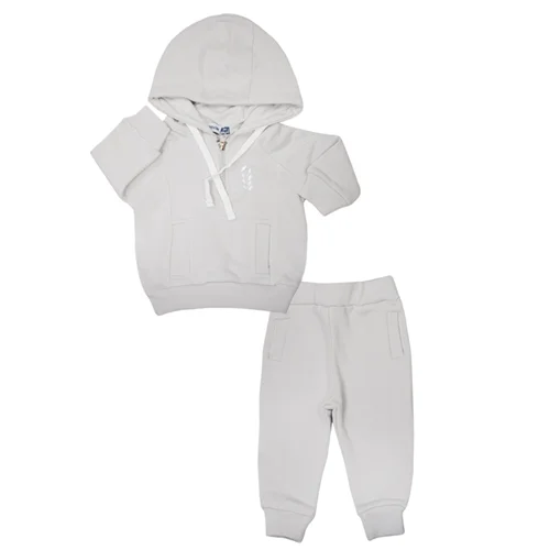 سوئیشرت و شلوار نیم زیپ گندم سفید