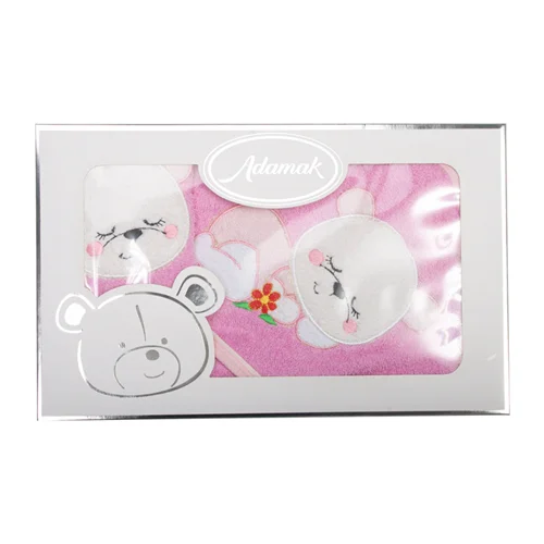 سرویس حوله خرس صورتی پررنگ