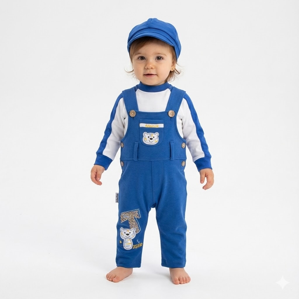 سرهمی پیشبندی ببری آبی کاربنی