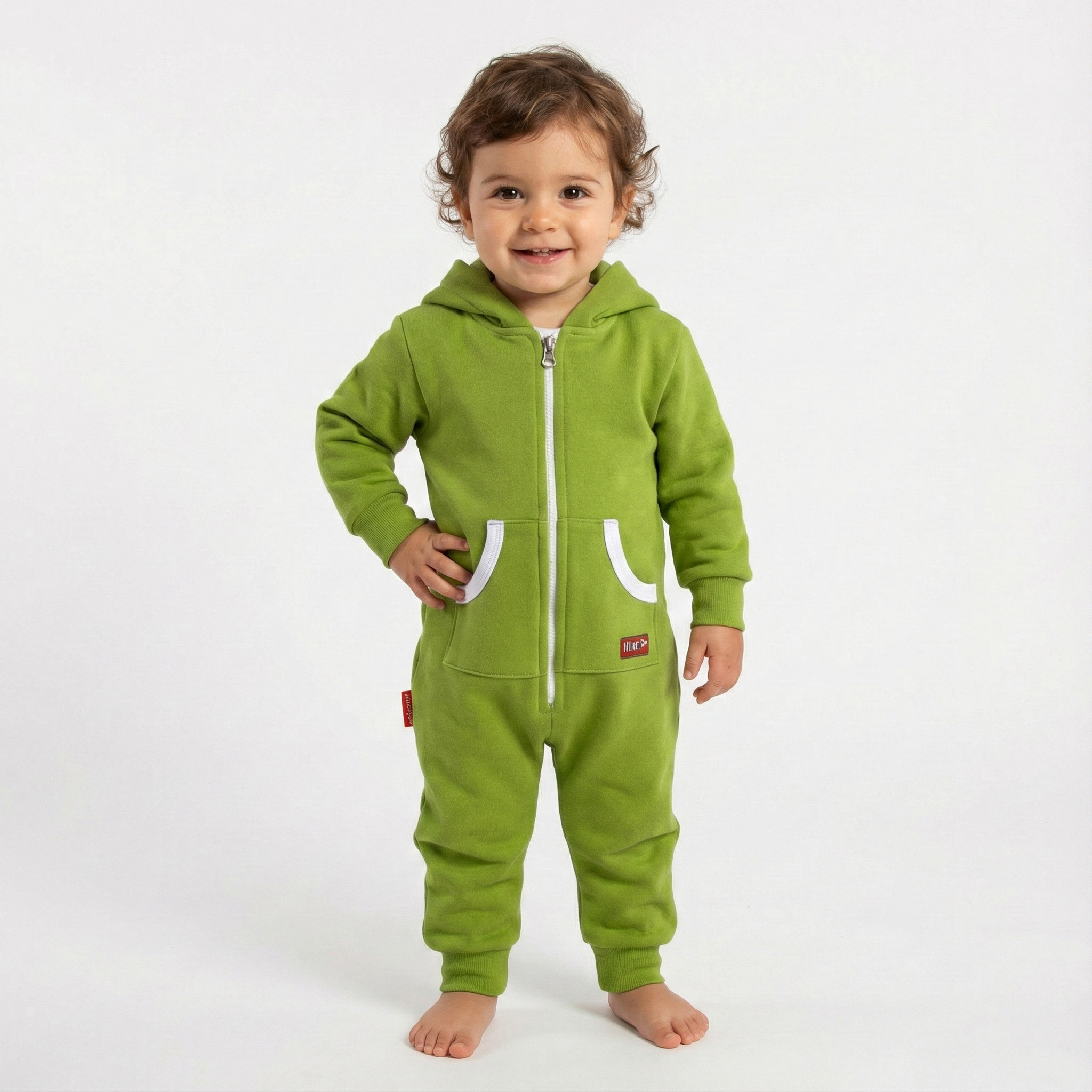 سرهمی کلاهدار جیب نواری سبز