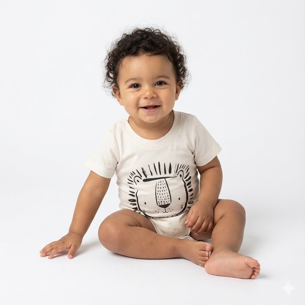 بادی آستین کوتاه شیر سفید