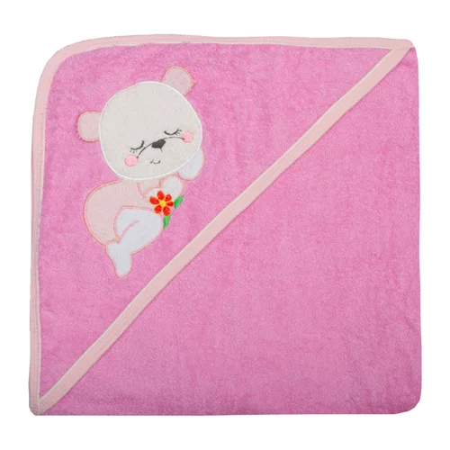 حوله تک خرس صورتی پررنگ