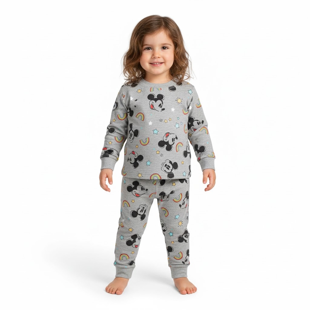 بلوز و شلوار میکی موس طوسی