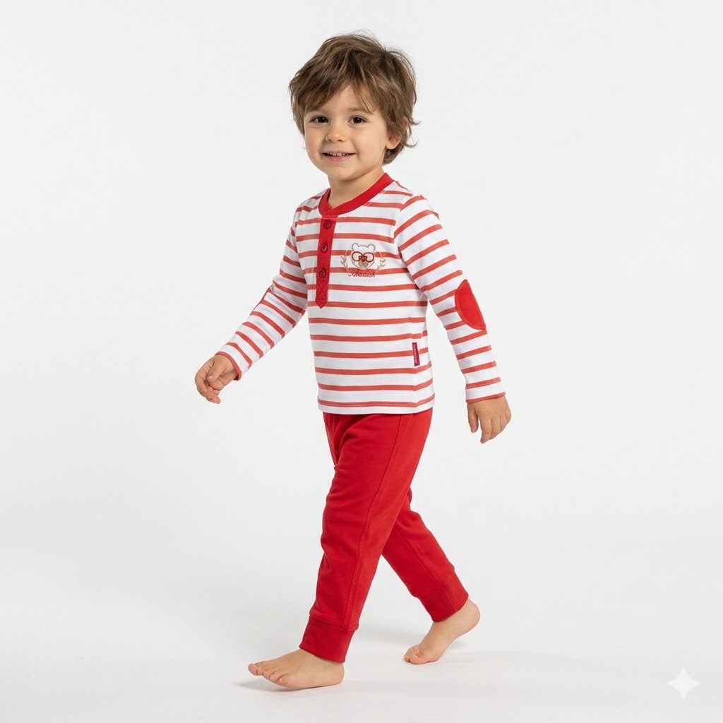 بلوز و شلوار راه راه قرمز