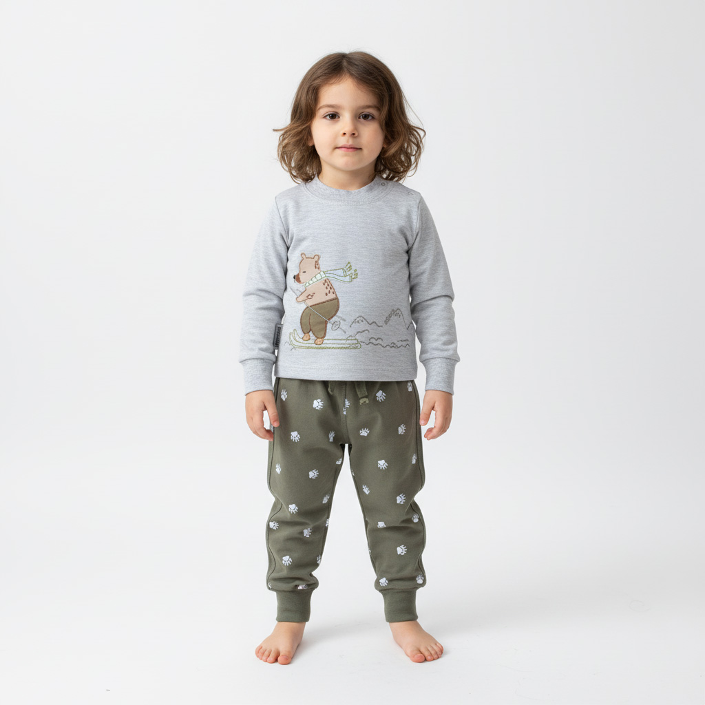 بلوز و شلوار خرس اسکی سبز