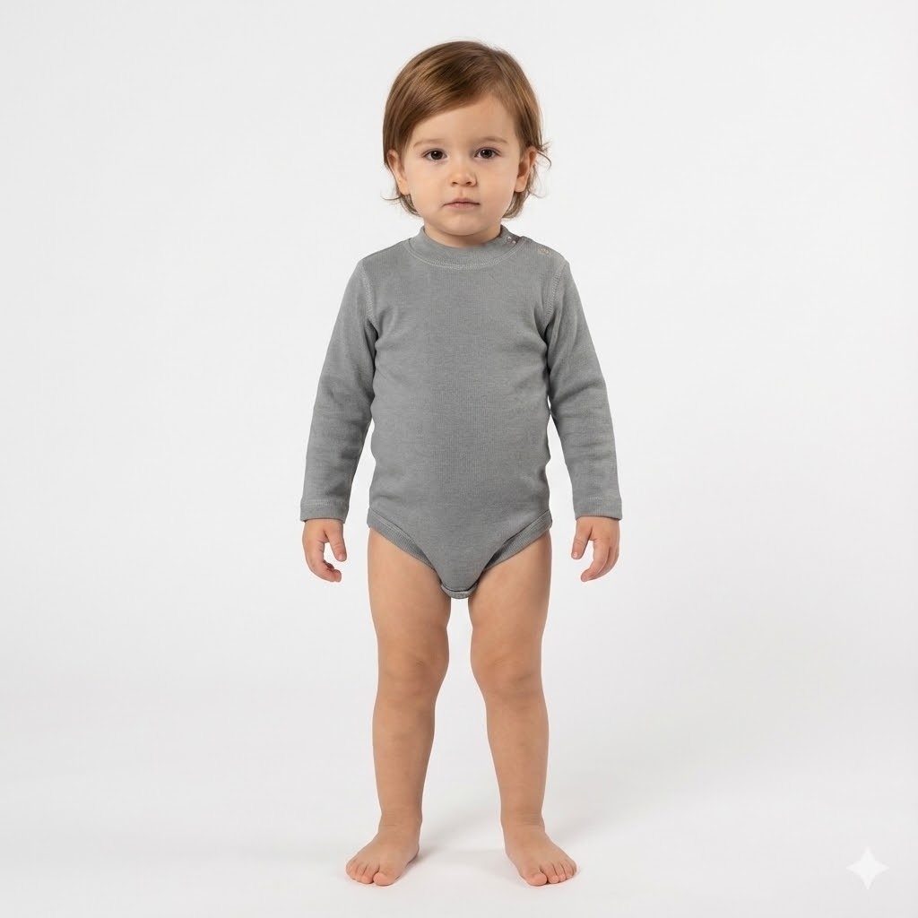 بادی يقه سه سانت کبریتی طوسی روشن