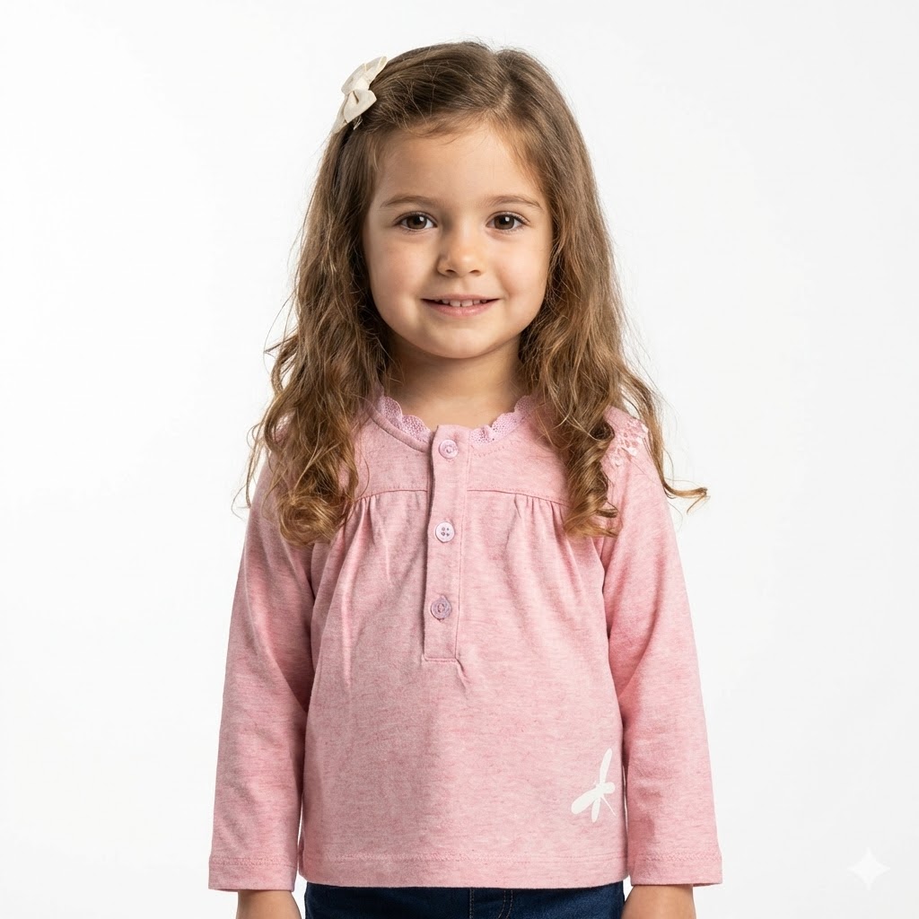 بلوز تك سنجاقك صورتی