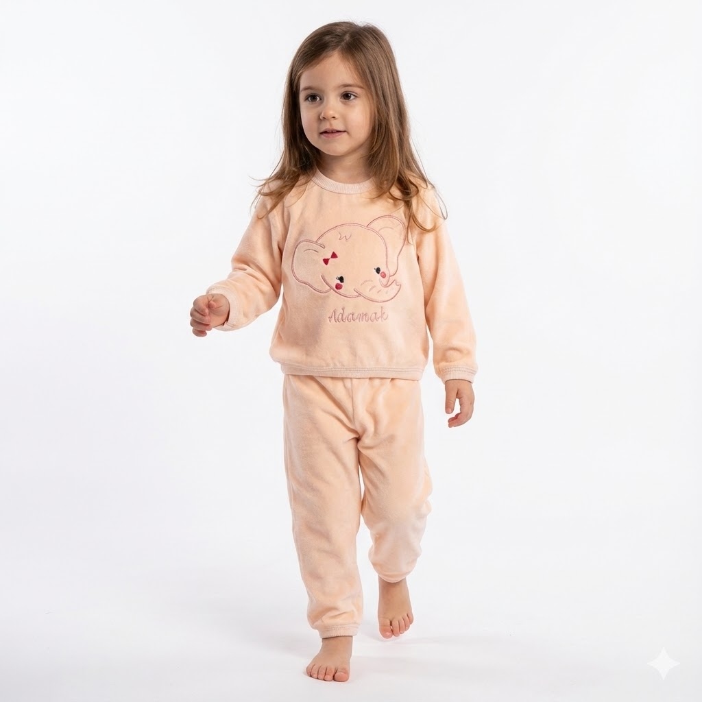 بلوز و شلوار مخمل فیل گلبهی