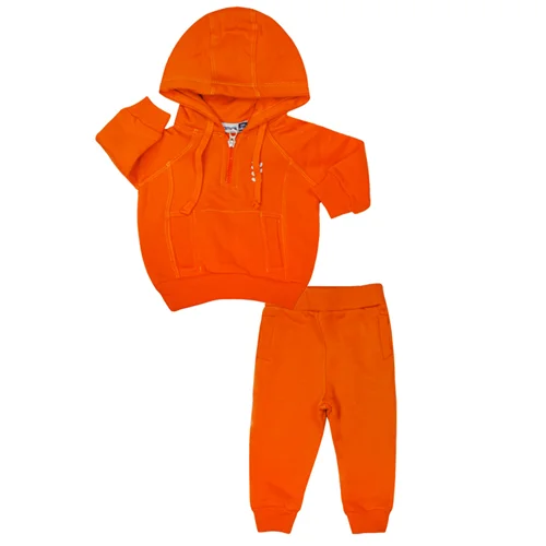 سوئیشرت و شلوار نیم زیپ گندم نارنجی