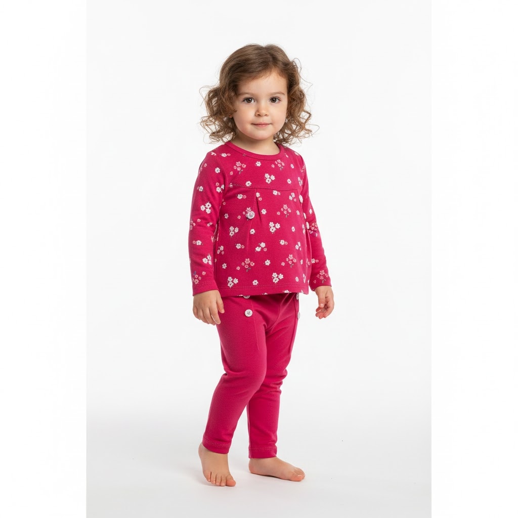 بلوز و شلوار پیله دار سرخابی