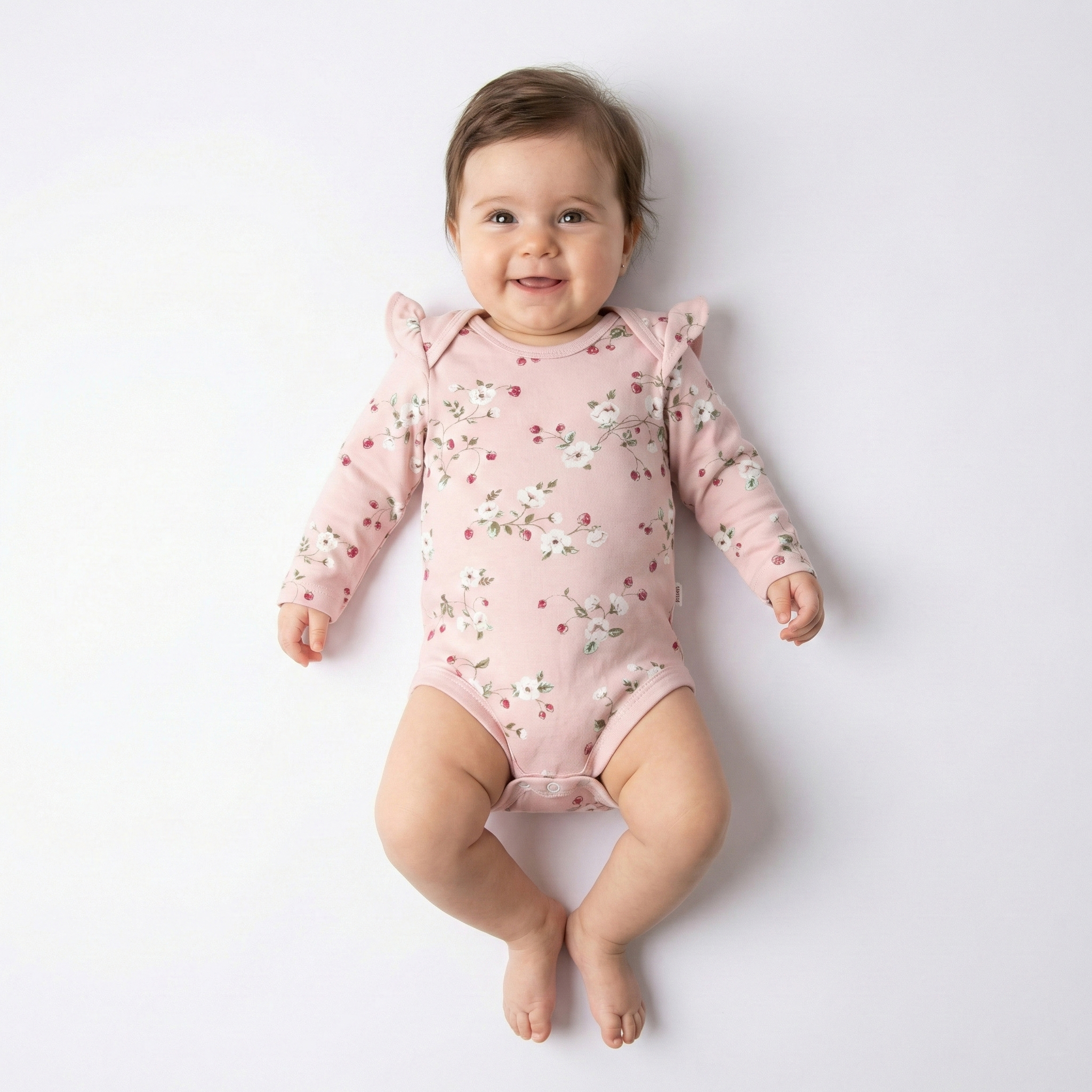 بادی آستین بلند توت فرنگی