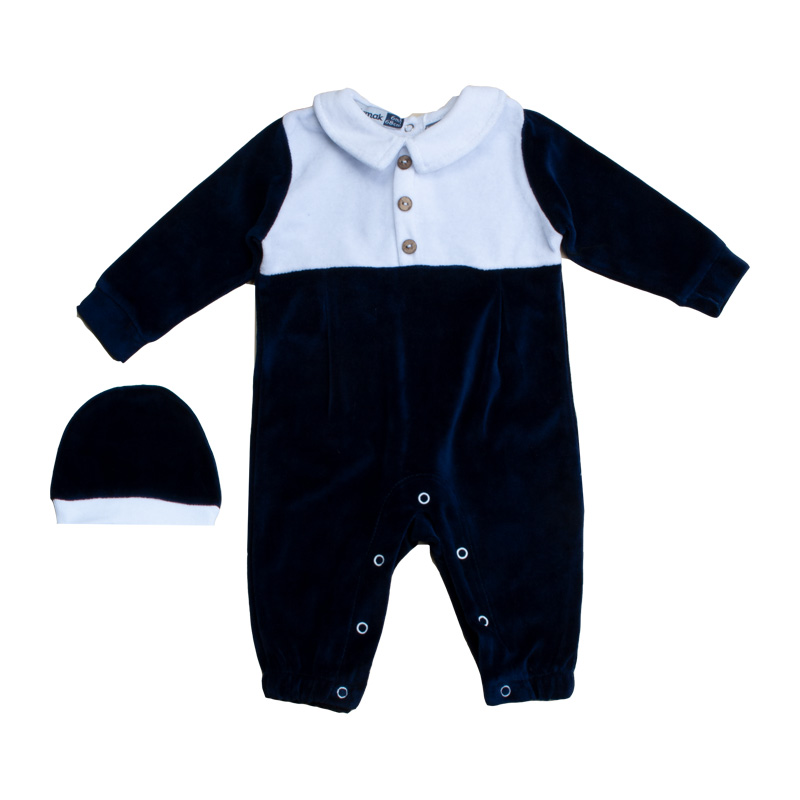 سرهمی مچدار مخمل يقه شكاري سرمه ای