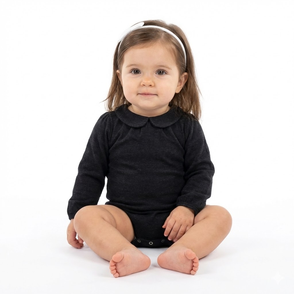 بادی یقه ب ب آستین بلند نوک مدادی