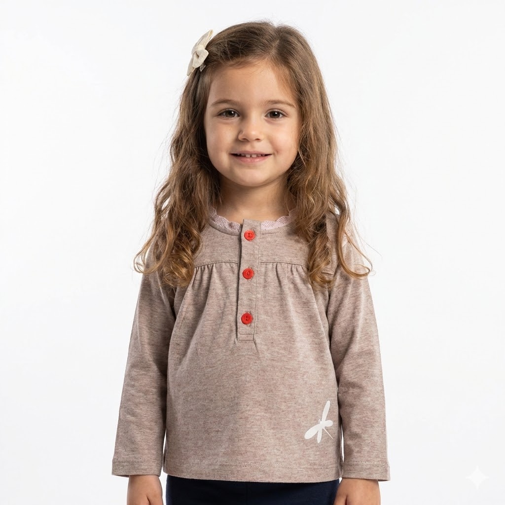 بلوز تك سنجاقك نسکافه ای