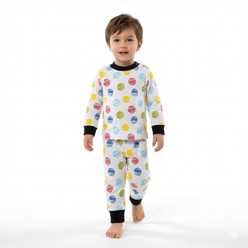 بلوز و شلوار توپ توپی سرمه ای